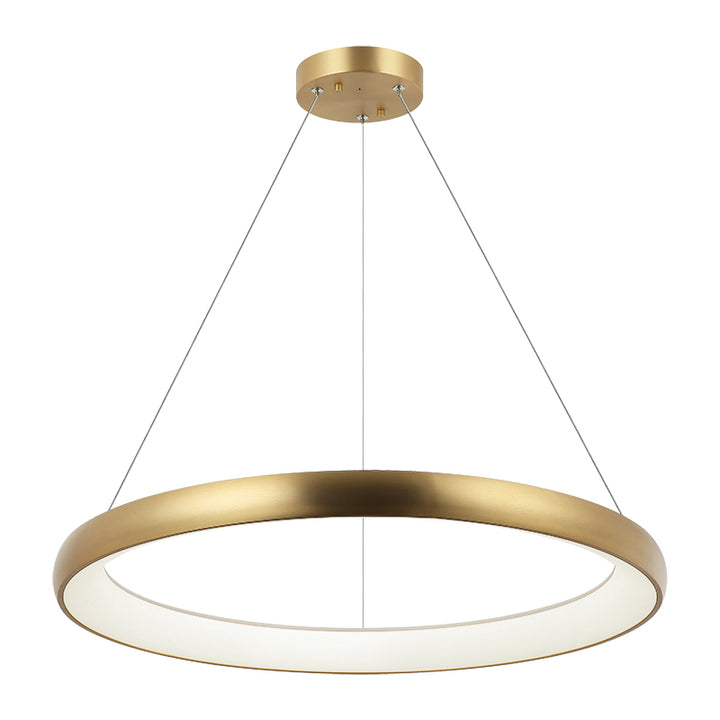 Steel Ring Frame with White Acrylic Diffuser Chandelier / Pendant