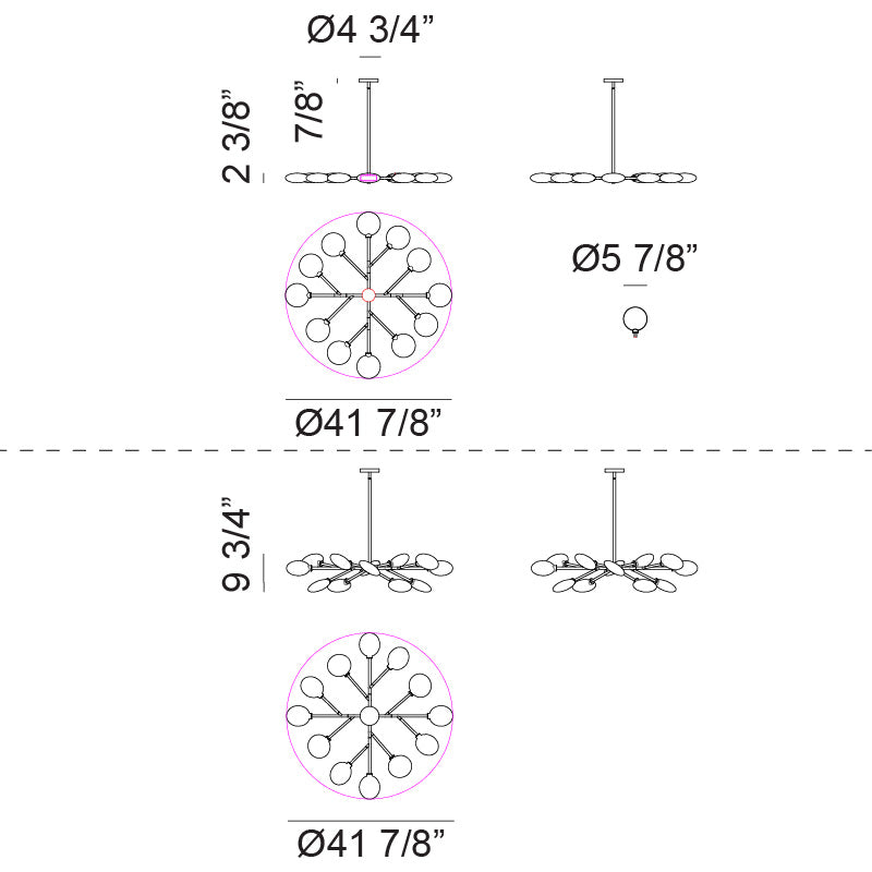 Peony - LED Chandelier