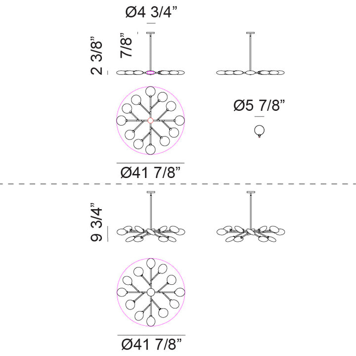 Peony - LED Chandelier