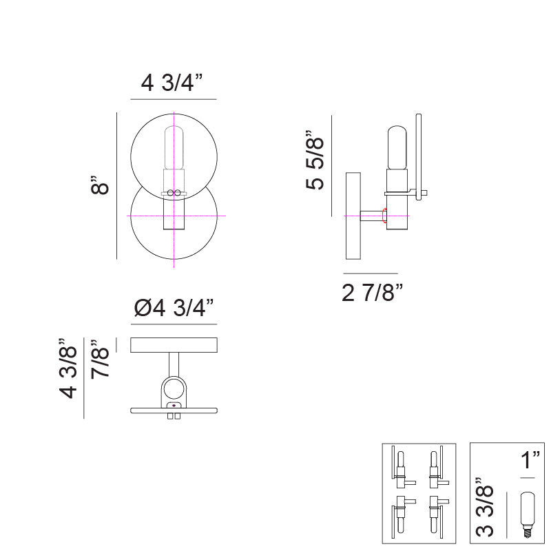 Cloudburst - 1 Light Wall Sconce