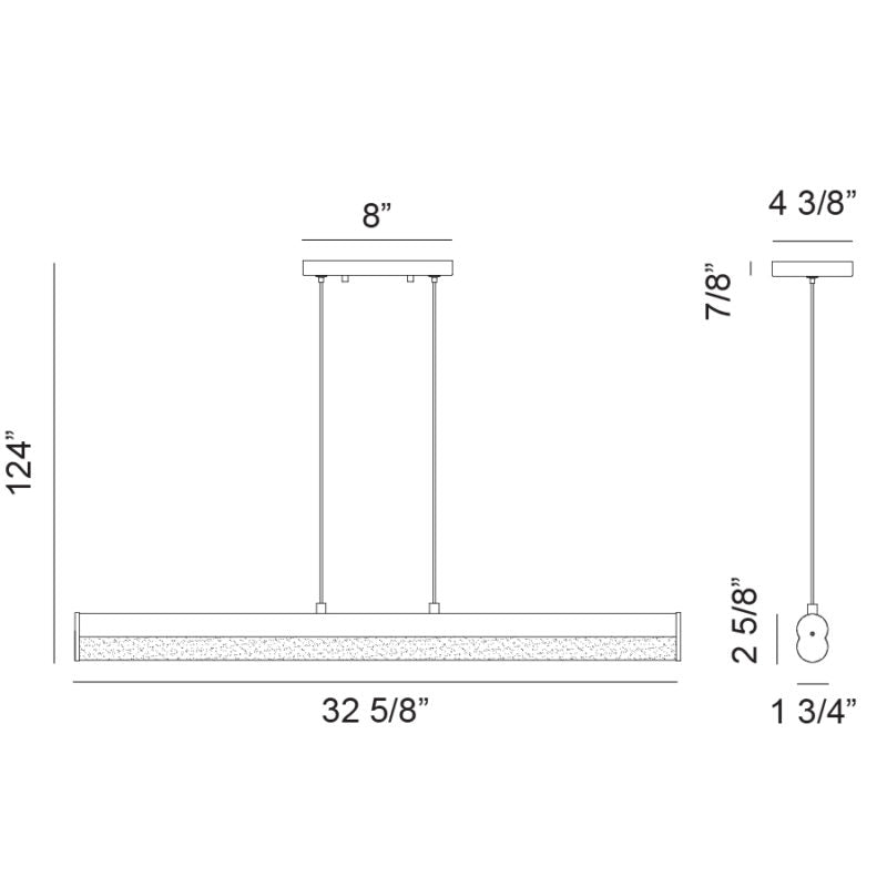 Junction - LED 2 Light Chandelier