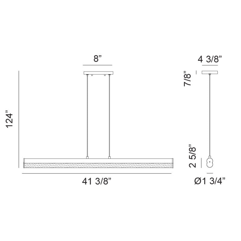 Junction - LED 2 Light Chandelier