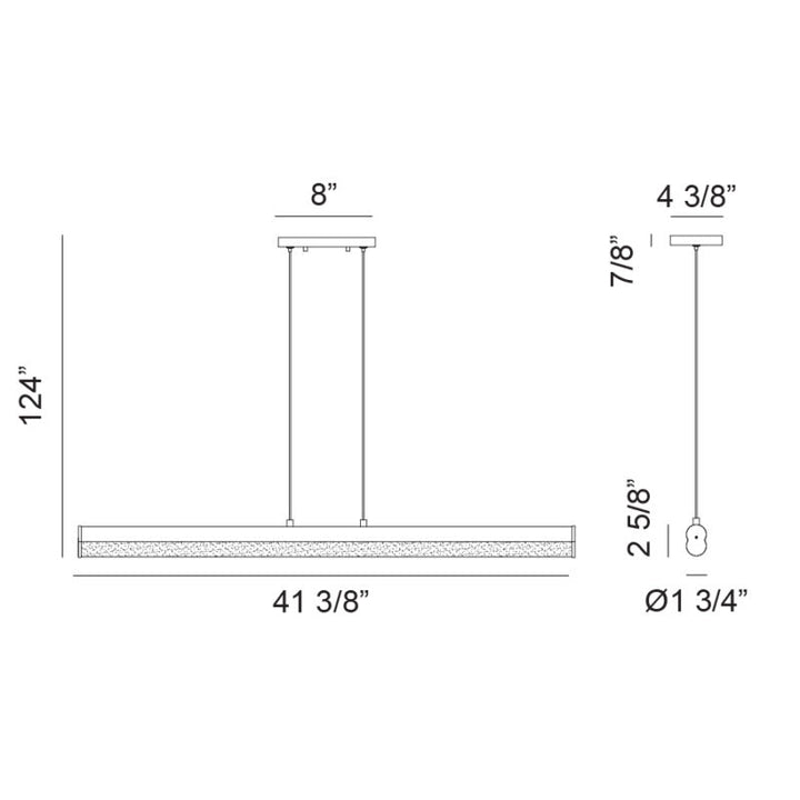 Junction - LED 2 Light Chandelier