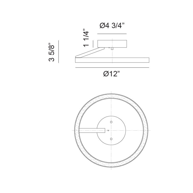 The Trundle - LED 1 Light Flush Mount