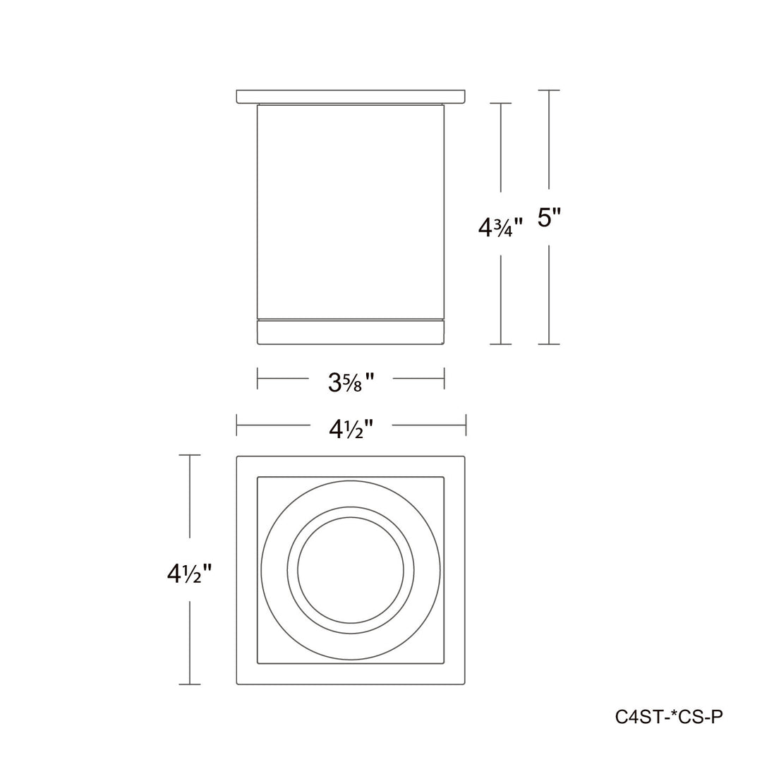 Zoron - 5CCT Square Ceiling Mount Trimmed by WAC Lighting - view 14
