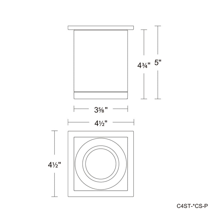 Zoron - 5CCT Square Ceiling Mount Trimmed by WAC Lighting - view 14