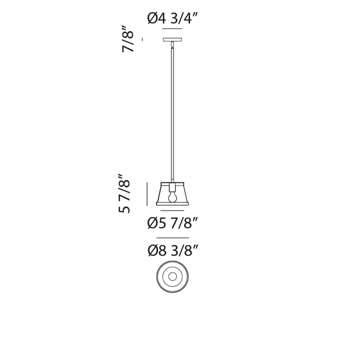 Steel Slanted Drum Shade Two Tone Pendant