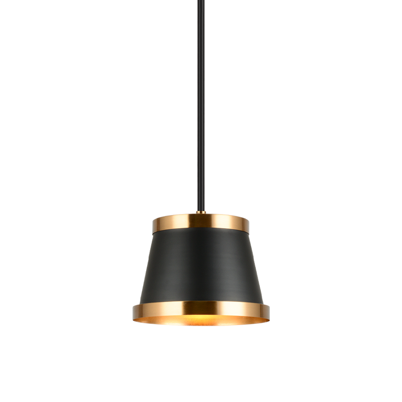 Steel Slanted Drum Shade Two Tone Pendant