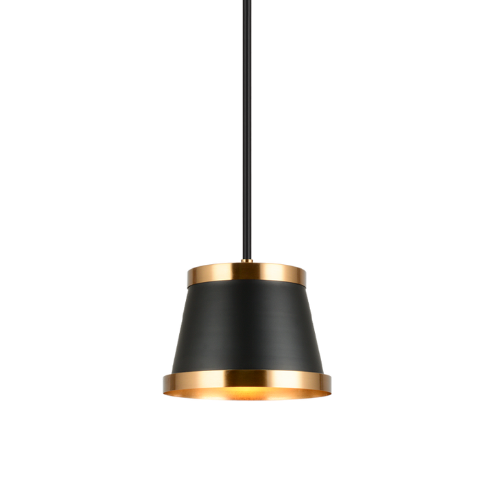 Steel Slanted Drum Shade Two Tone Pendant