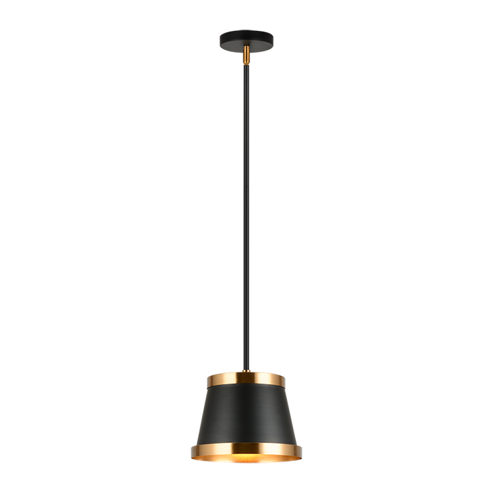 Steel Slanted Drum Shade Two Tone Pendant