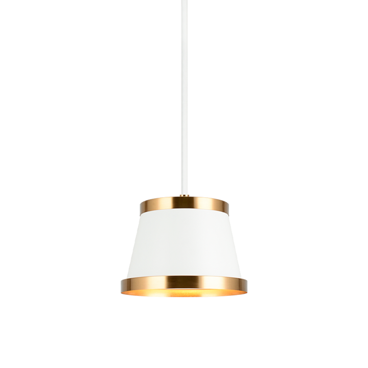 Steel Slanted Drum Shade Two Tone Pendant