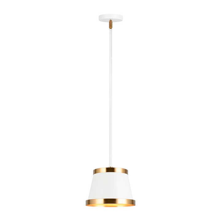 Steel Slanted Drum Shade Two Tone Pendant