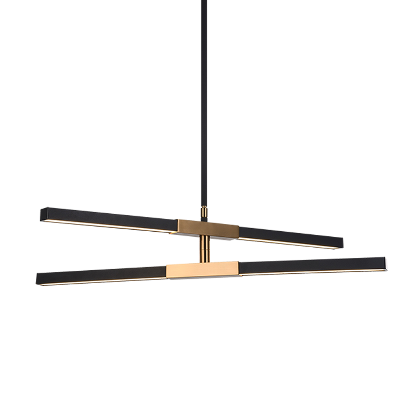 LED Steel Frame with Acrylic Diffuser Two Tone Adjustable Chandelier