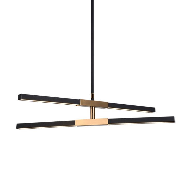 LED Steel Frame with Acrylic Diffuser Two Tone Adjustable Chandelier