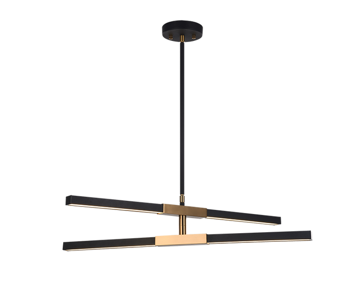 LED Steel Frame with Acrylic Diffuser Two Tone Adjustable Chandelier