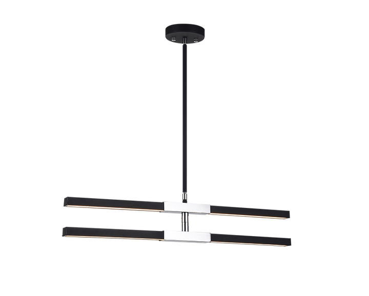 LED Steel Frame with Acrylic Diffuser Two Tone Adjustable Chandelier