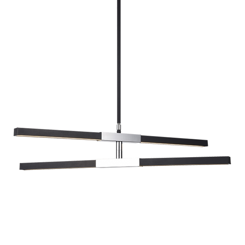 LED Steel Frame with Acrylic Diffuser Two Tone Adjustable Chandelier