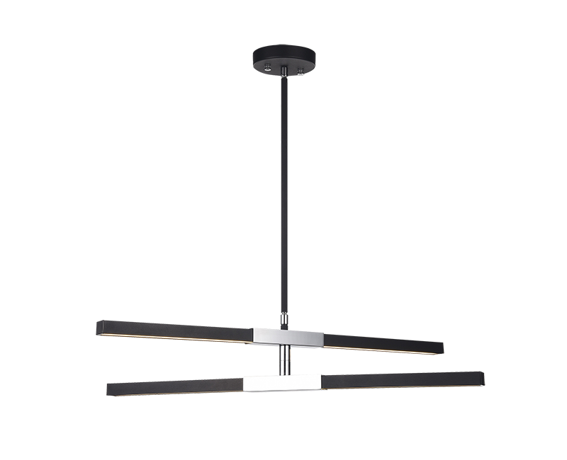 LED Steel Frame with Acrylic Diffuser Two Tone Adjustable Chandelier