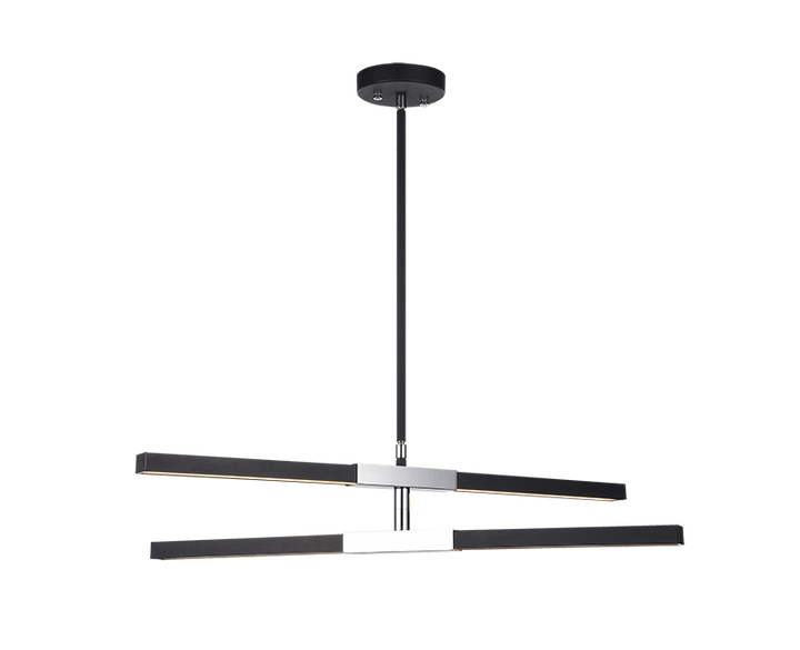LED Steel Frame with Acrylic Diffuser Two Tone Adjustable Chandelier