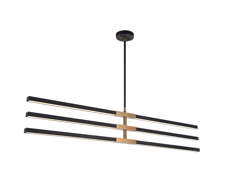 LED Steel Frame with Acrylic Diffuser Two Tone Adjustable Chandelier