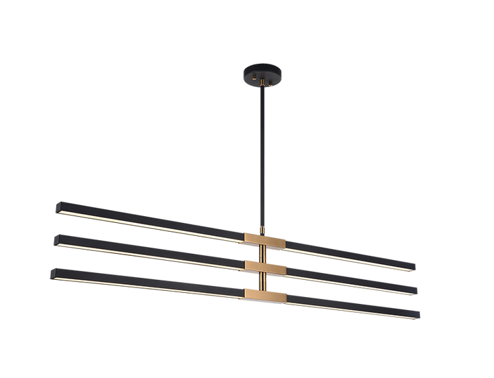 LED Steel Frame with Acrylic Diffuser Two Tone Adjustable Chandelier
