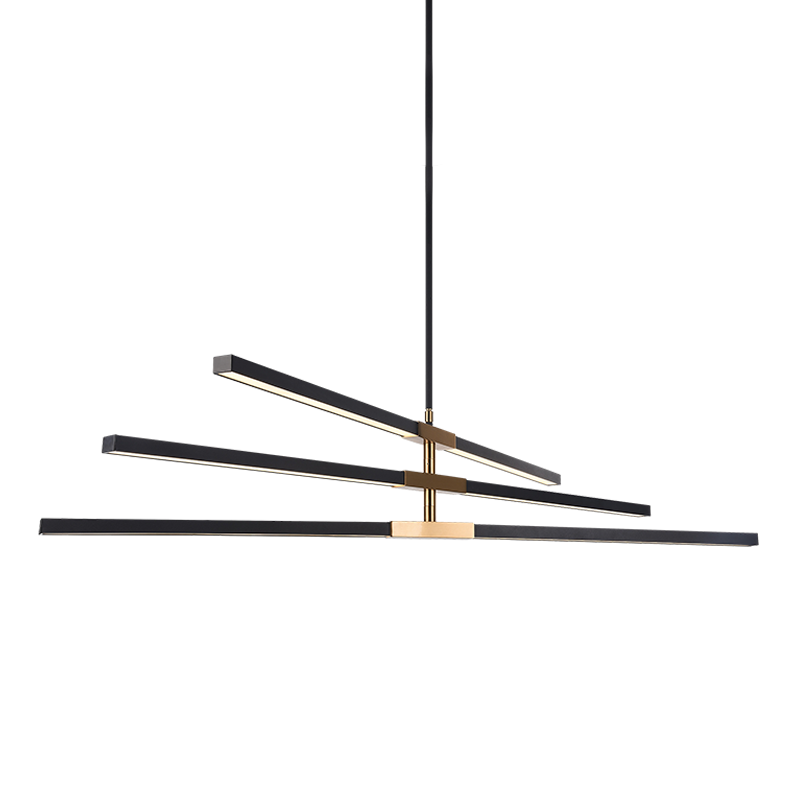 LED Steel Frame with Acrylic Diffuser Two Tone Adjustable Chandelier