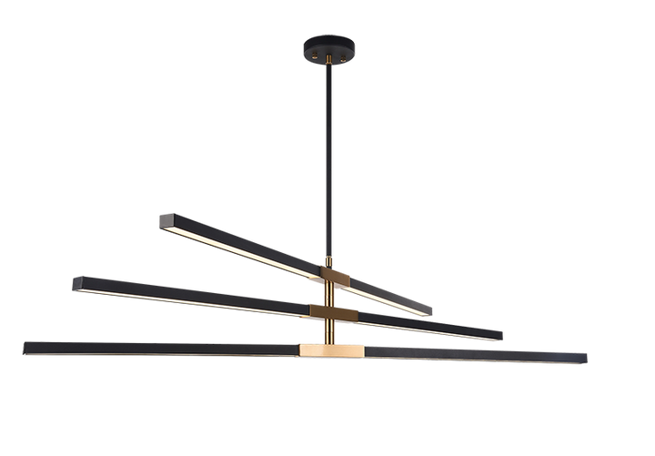 LED Steel Frame with Acrylic Diffuser Two Tone Adjustable Chandelier
