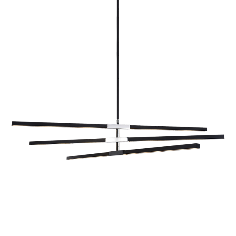 LED Steel Frame with Acrylic Diffuser Two Tone Adjustable Chandelier
