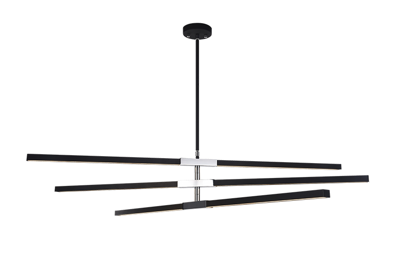 LED Steel Frame with Acrylic Diffuser Two Tone Adjustable Chandelier
