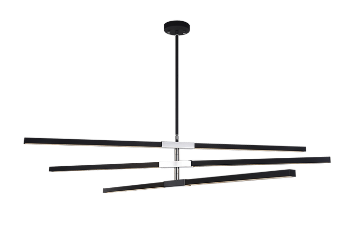 LED Steel Frame with Acrylic Diffuser Two Tone Adjustable Chandelier