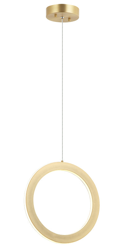 LED Steel Ring Frame with Acrylic Diffuser Pendant 3CCT