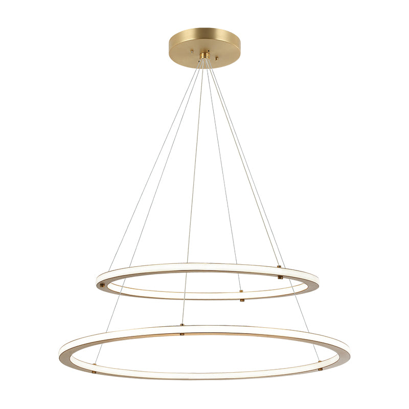 LED Steel Ring Frame with Acrylic Diffuser Chandelier 3CCT
