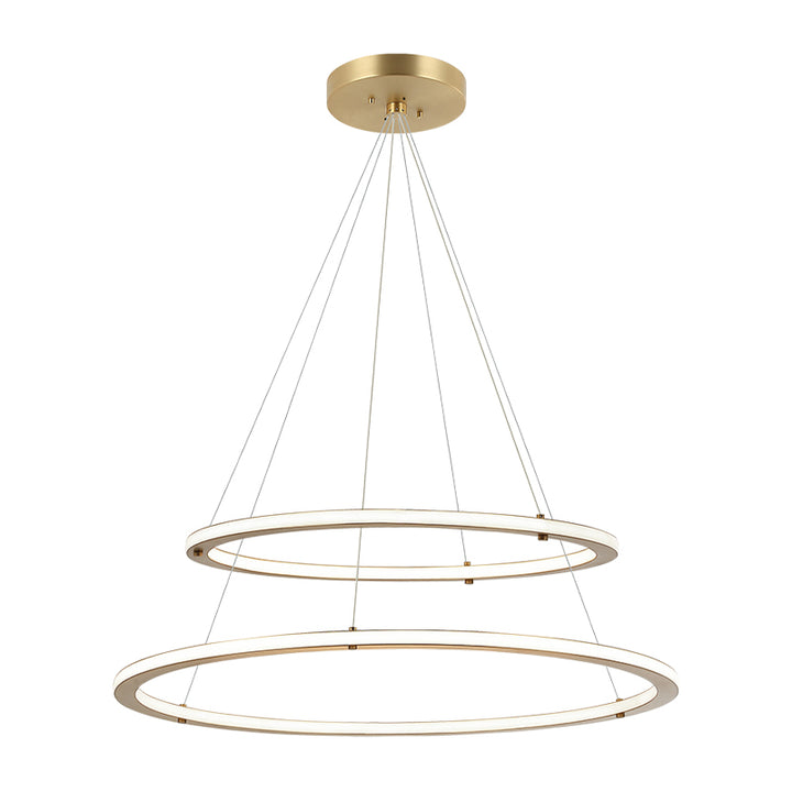 LED Steel Ring Frame with Acrylic Diffuser Chandelier 3CCT