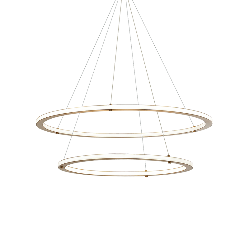 LED Steel Ring Frame with Acrylic Diffuser Chandelier 3CCT