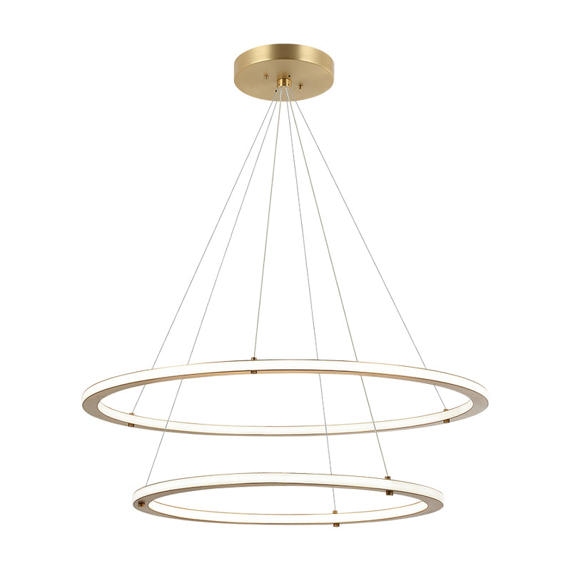LED Steel Ring Frame with Acrylic Diffuser Chandelier 3CCT