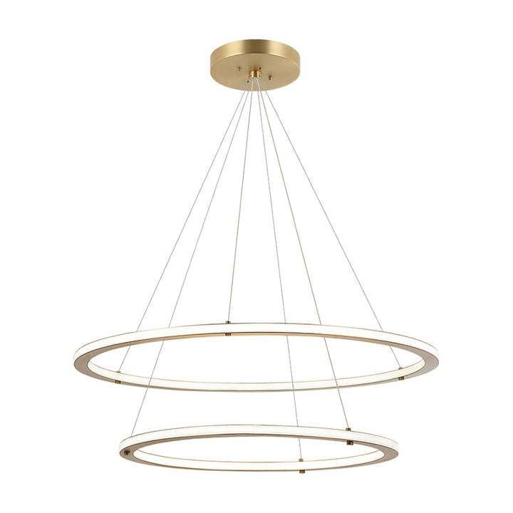 LED Steel Ring Frame with Acrylic Diffuser Chandelier 3CCT