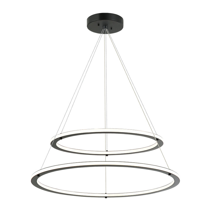 LED Steel Ring Frame with Acrylic Diffuser Chandelier 3CCT
