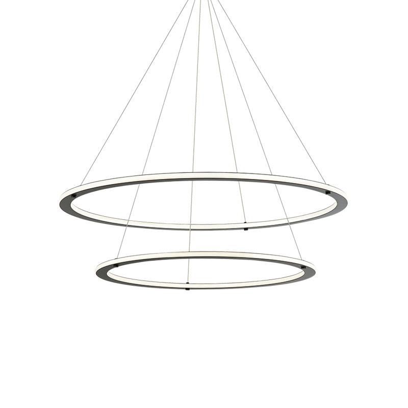 LED Steel Ring Frame with Acrylic Diffuser Chandelier 3CCT