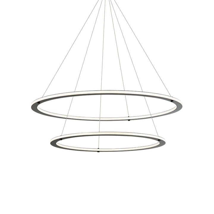 LED Steel Ring Frame with Acrylic Diffuser Chandelier 3CCT