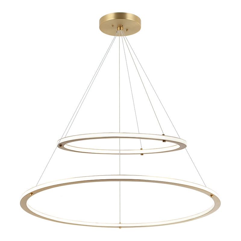 LED Steel Ring Frame with Acrylic Diffuser Chandelier 3CCT