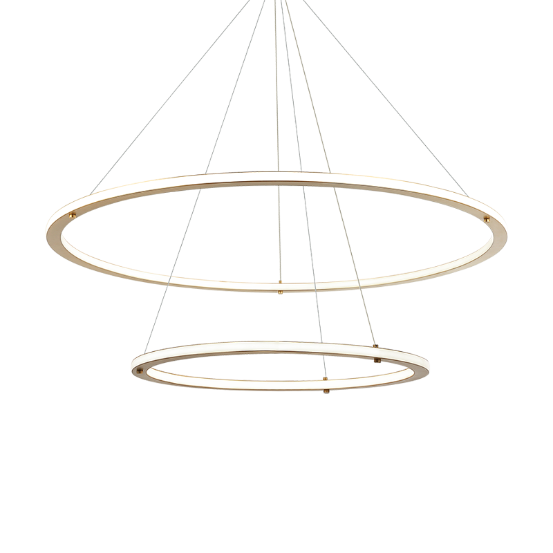LED Steel Ring Frame with Acrylic Diffuser Chandelier 3CCT
