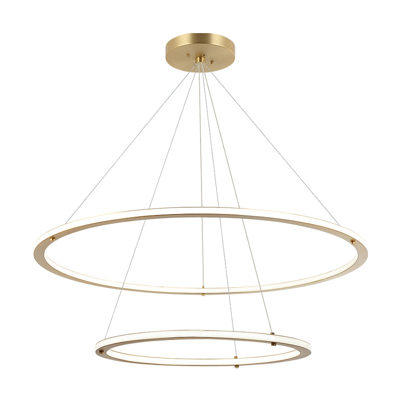LED Steel Ring Frame with Acrylic Diffuser Chandelier 3CCT