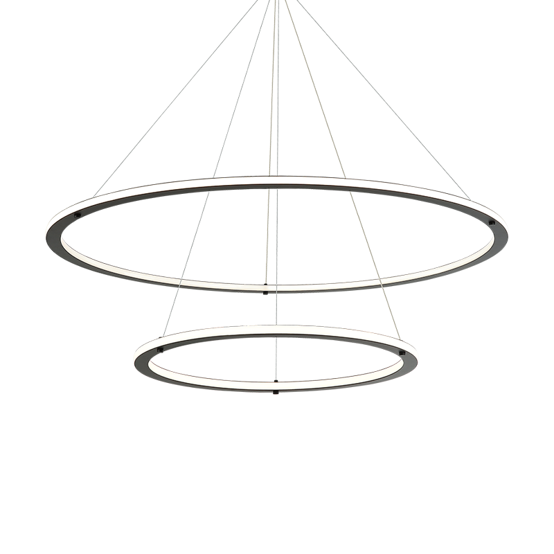 LED Steel Ring Frame with Acrylic Diffuser Chandelier 3CCT