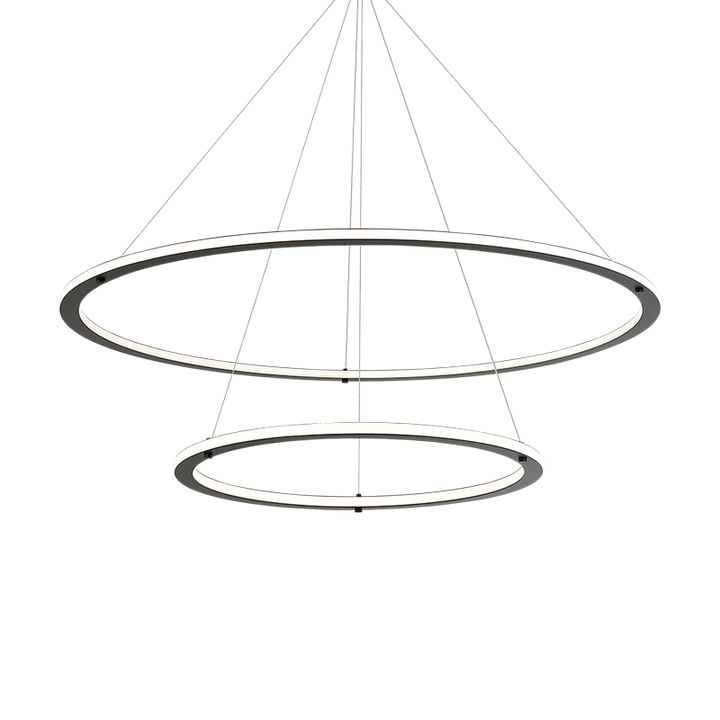 LED Steel Ring Frame with Acrylic Diffuser Chandelier 3CCT