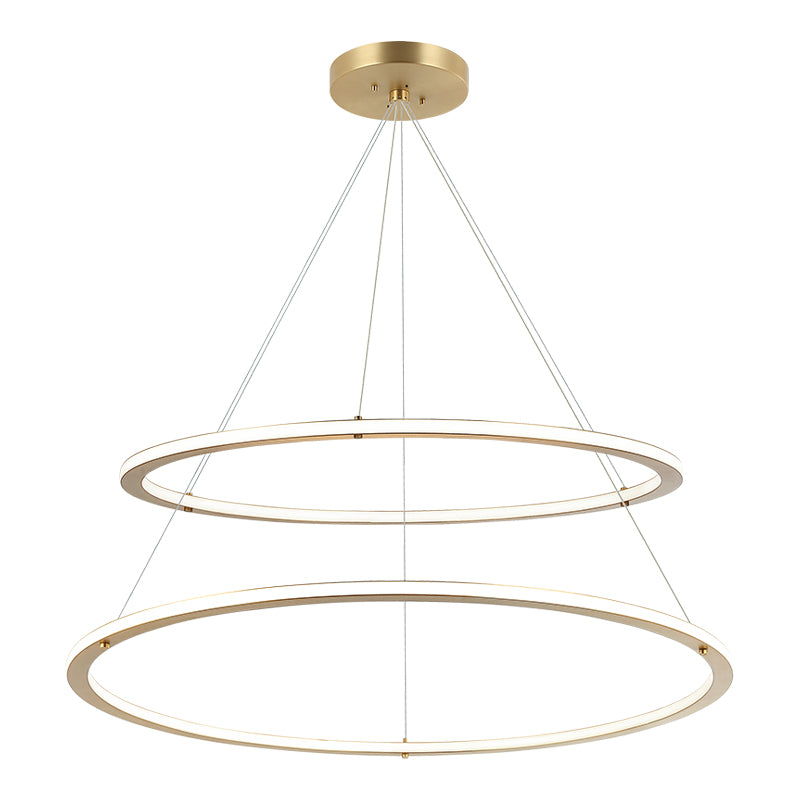 LED Steel Ring Frame with Acrylic Diffuser Chandelier 3CCT