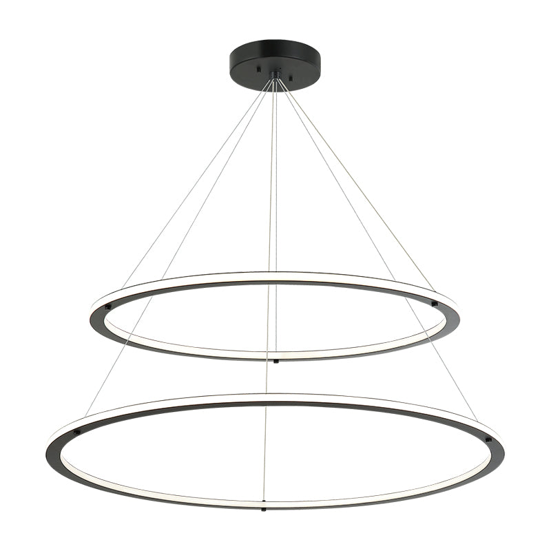 LED Steel Ring Frame with Acrylic Diffuser Chandelier 3CCT
