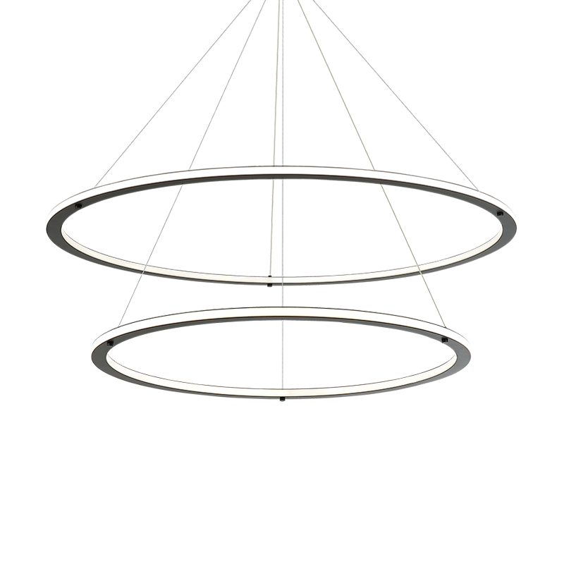 LED Steel Ring Frame with Acrylic Diffuser Chandelier 3CCT