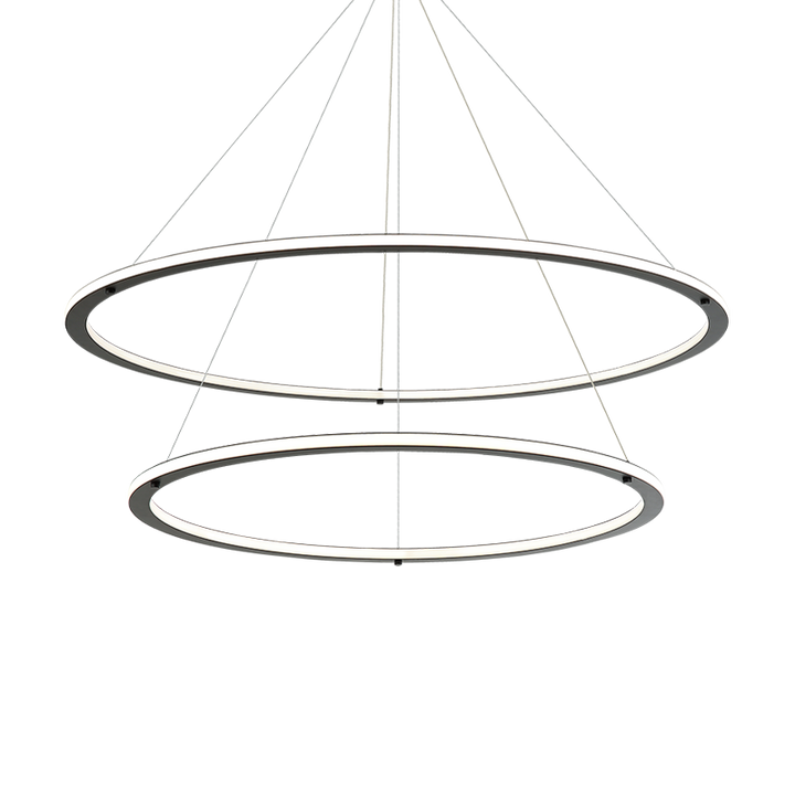 LED Steel Ring Frame with Acrylic Diffuser Chandelier 3CCT