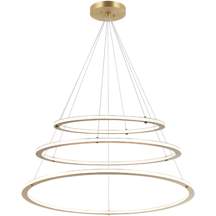 LED Steel Ring Frame with Acrylic Diffuser Chandelier 3CCT