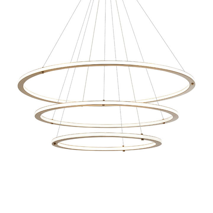 LED Steel Ring Frame with Acrylic Diffuser Chandelier 3CCT